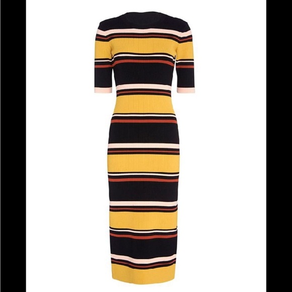 INTERMIX Dresses & Skirts - INTERMIX Wyatt Multicolor Striped Midi Dress
